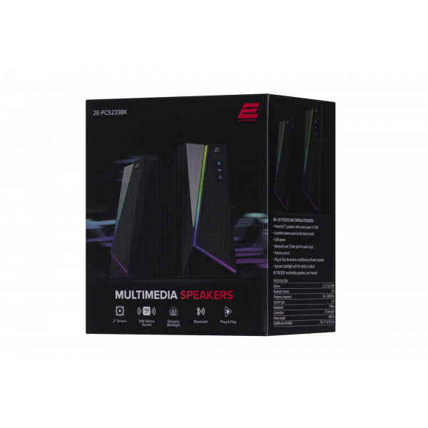 Акустична система 2E PCS233 RGB Black (2E-PCS233BK)