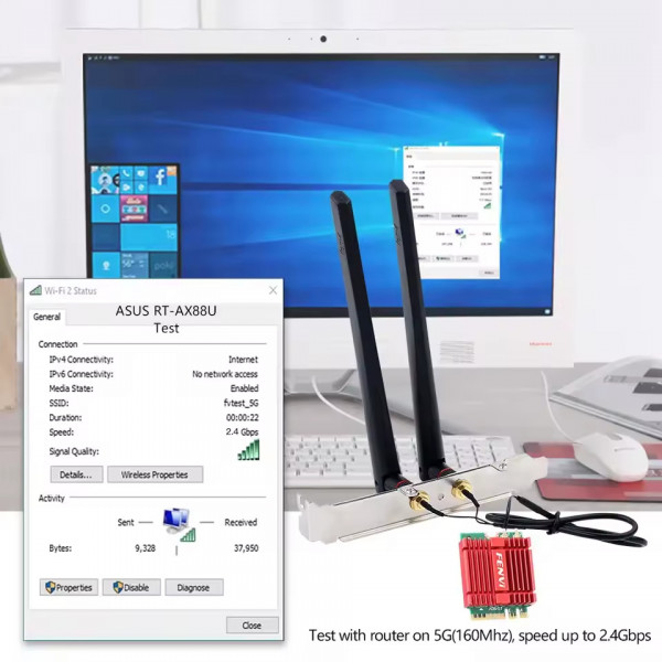 Бездротовий адаптер Fenvi AX210NGW Kit