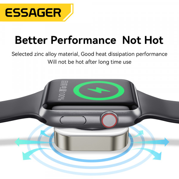 Бездротовий зарядний пристрій Essager Yibay Smart Watch Wirless Charger White (EWXA-YB02-Z)
