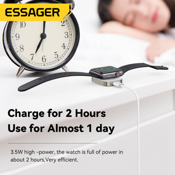 Бездротовий зарядний пристрій Essager Yibay Smart Watch Wirless Charger White (EWXA-YB02-Z)