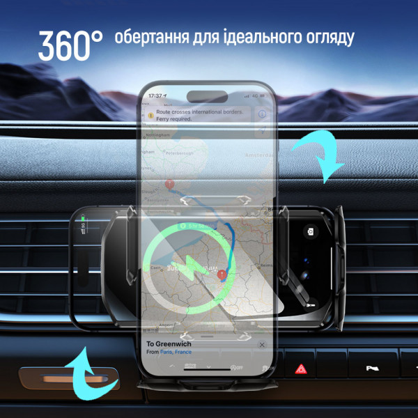 Бездротовий зарядний пристрій СolorWay FlameGrip 15W Black (CW-CHAW070Q-BK)