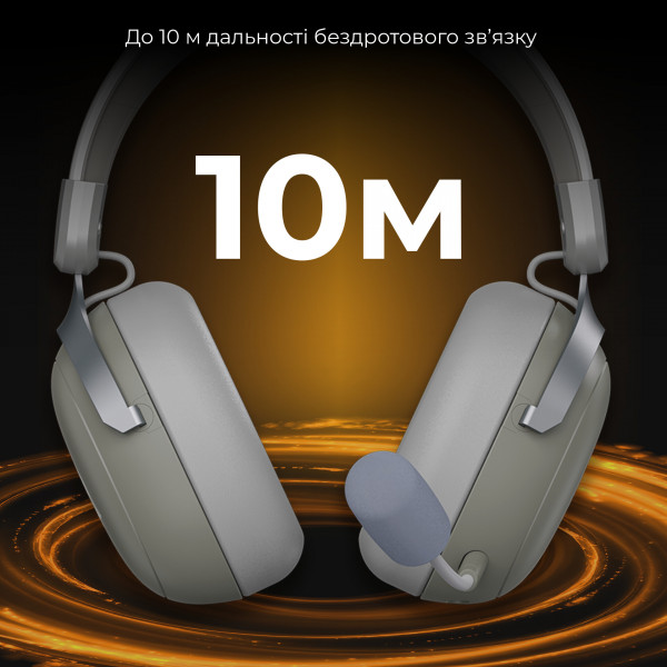 Bluetooth-гарнітура Ajazz AHM08 MAX 3-Mode Grey (AHM08-MAX-GW)