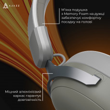 Bluetooth-гарнітура Ajazz AHM08 MAX 3-Mode Grey (AHM08-MAX-GW)