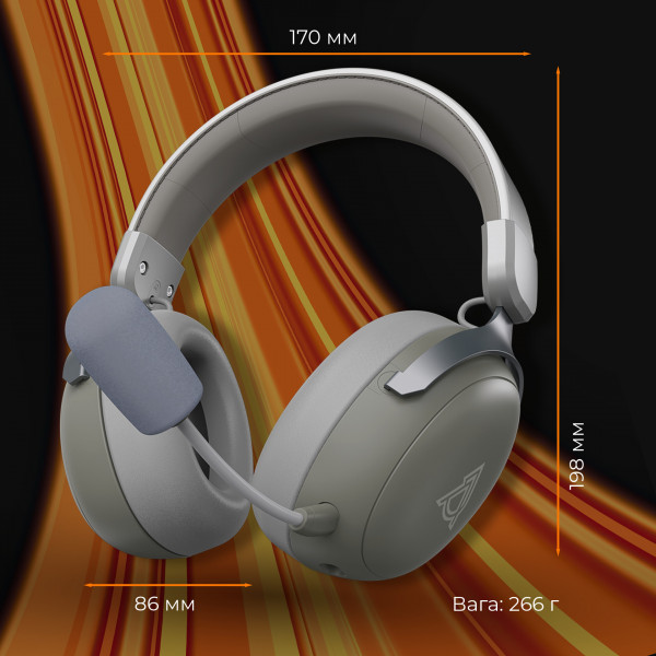 Bluetooth-гарнітура Ajazz AHM08 MAX 3-Mode Grey (AHM08-MAX-GW)