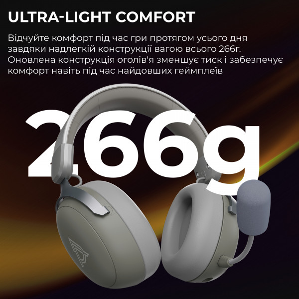 Bluetooth-гарнітура Ajazz AHM08 MAX 3-Mode Grey (AHM08-MAX-GW)