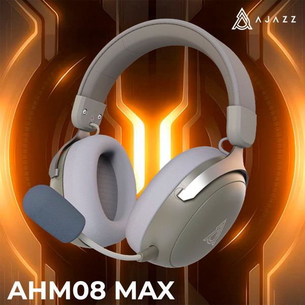 Bluetooth-гарнітура Ajazz AHM08 MAX 3-Mode Grey (AHM08-MAX-GW)