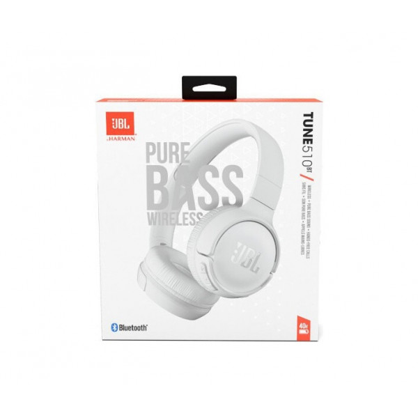 Bluetooth-гарнітура JBL Tune 510BT White (JBLT510BTWHTEU)