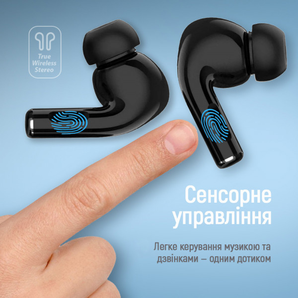 Bluetooth-гарнітура СolorWay Slim TWS-5 Earbuds Black (CW-TWS5BK)