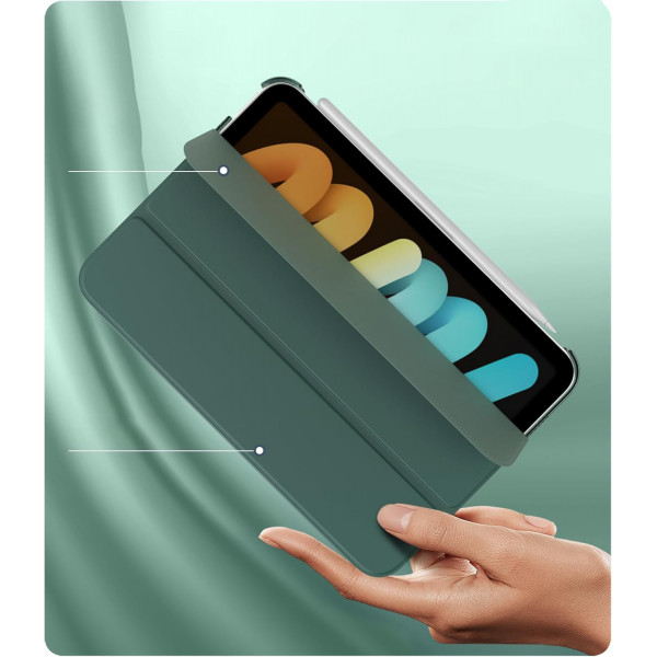 Чохол-книжка BeCover Tri Fold Hard для Apple iPad Mini 7 2024 8.3" Dark Green (712451)