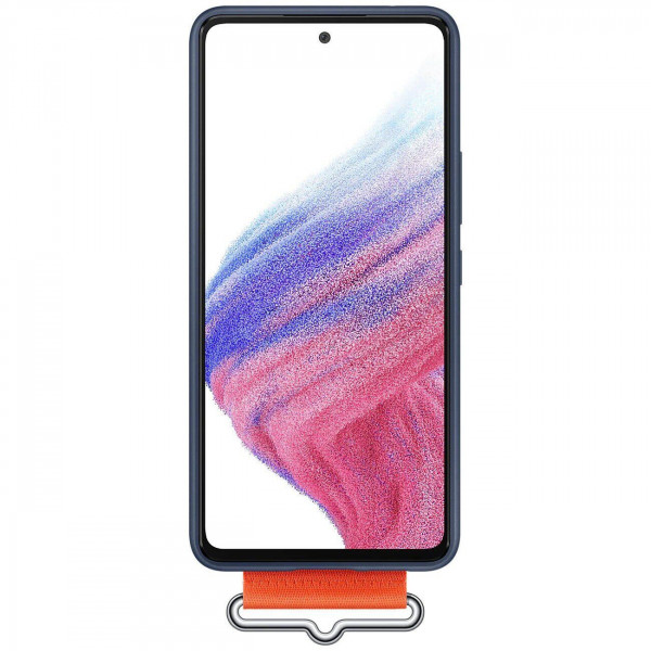 Чохол-накладка Samsung Silicone Cover with Strap для Samsung Galaxy A53 SM-A536 Navy (EF-GA536TNEGRU)