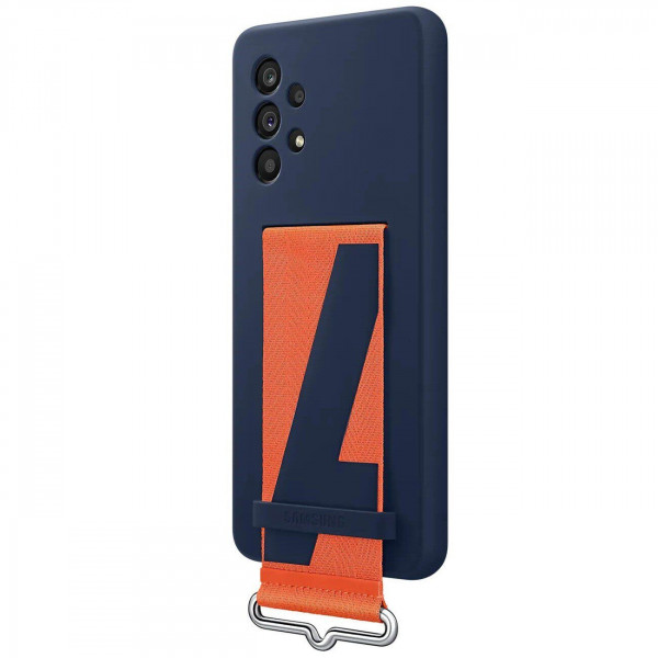 Чохол-накладка Samsung Silicone Cover with Strap для Samsung Galaxy A53 SM-A536 Navy (EF-GA536TNEGRU)