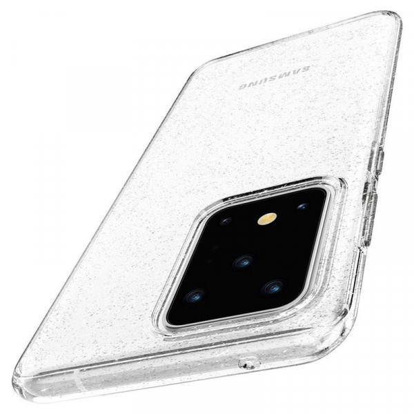 Чохол-накладка Spigen Liquid Crystal Glitter для Samsung Galaxy S20 Ultra SM-G988 Crystal Quartz (ACS00710)