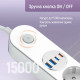 Фільтр живлення ColorWay CW-CHE44PDW 4 розетки, 4USB (Type-C PD20W + 3USB QC3.0) (45W), 2 м, White