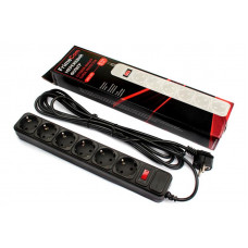 Фільтр живлення FrimeCom (FC-B4006W 1.8 B) 6 розеток, 1.8 м, чорний