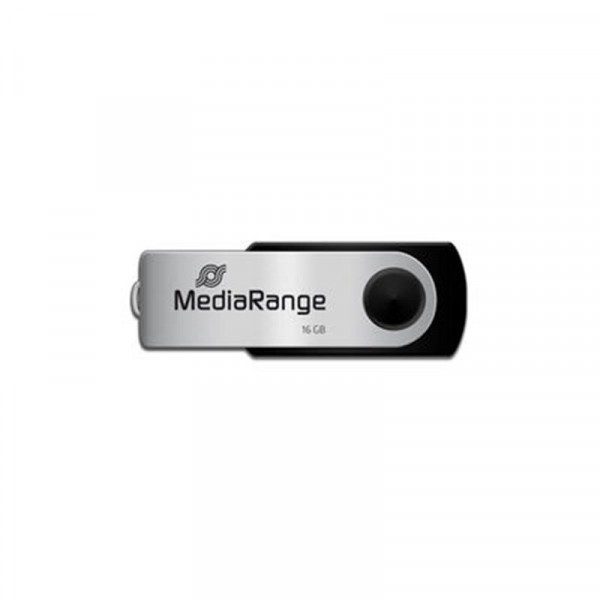 Флеш-накопичувач USB2.0 16GB MediaRange Black/Silver (MR910)