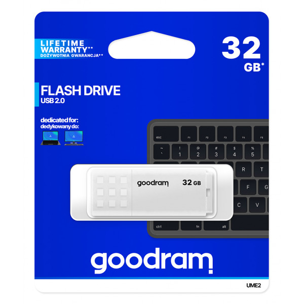 Флеш-накопичувач USB2.0 32GB Goodram UME2 White (UME2-0320W0R11)