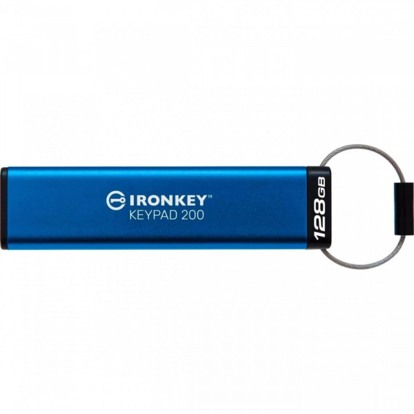 Флеш-накопичувач USB3.2 128GB Kingston IronKey Keypad 200 Type-C Blue (IKKP200C/128GB)