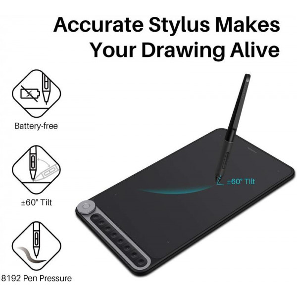 Графічний планшет Huion Inspiroy Dial Q620M + рукавичка