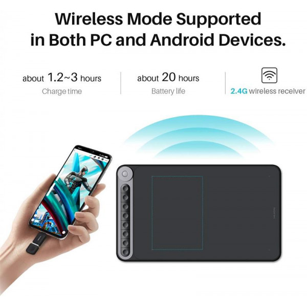 Графічний планшет Huion Inspiroy Dial Q620M + рукавичка