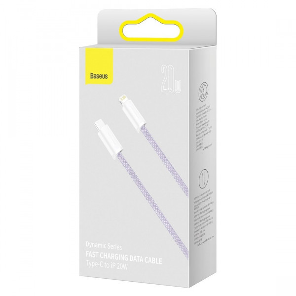 Кабель Baseus Dynamic USB Type-C - Lightning, 20W, 2м Purple (CALD000105)