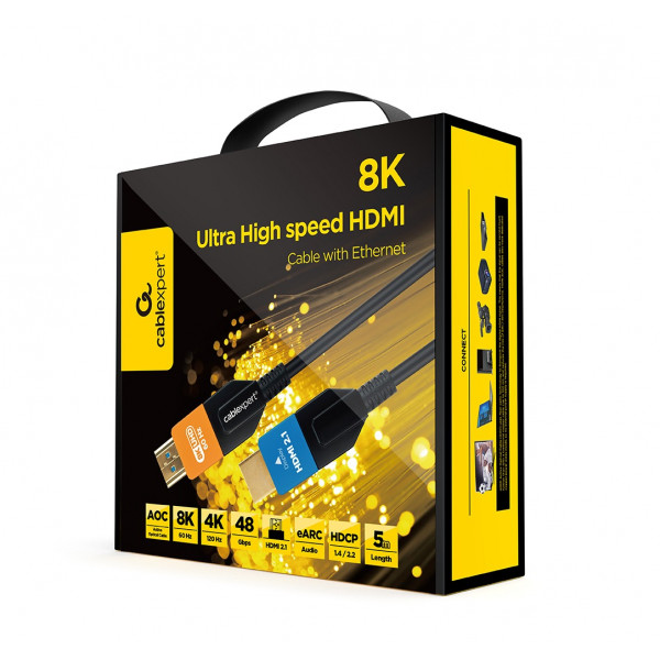 Кабель Cablexpert HDMI - HDMI V 2.1 (M/M), 5 м, Black (CC-HDMI8K-AOC-5M)
