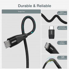 Кабель Choetech USB Type-C - USB Type-C (M/M) 100W, 1 м Black (XCC-1008)