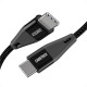 Кабель Choetech USB Type-C - USB Type-C (M/M) 100W, 1 м Black (XCC-1008)