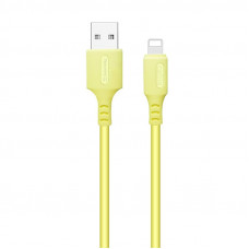 Кабель ColorWay USB - Lightning (M/M), soft silicone, 2.4 А, 1 м, Yellow (CW-CBUL043-Y)