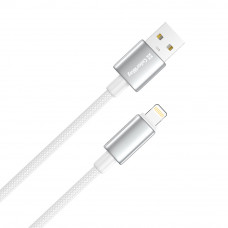 Кабель ColorWay USB - Lightning (M/M), zinc alloy braided, 3А, 1 м, White (CW-CBUL098-WT)