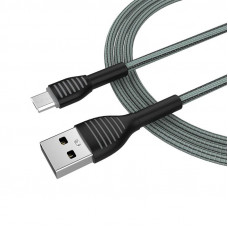 Кабель ColorWay USB - micro USB (M/M), Braided Cloth, 3 А, 1 м, Gray (CW-CBUM041-GR)
