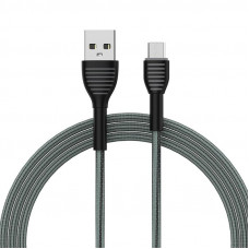 Кабель ColorWay USB - micro USB (M/M), Braided Cloth, 3 А, 1 м, Gray (CW-CBUM041-GR)