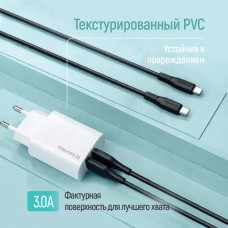 Кабель ColorWay USB Type-C - USB Type-C (M/M), textured PVC, 3А, 1 м, Black (CW-CBPDCC094-BK)