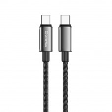 Кабель ColorWay USB Type-C - USB Type-C (M/M), zinc alloy braided, 5А, 2 м, Black (CW-CBPDCC099-BK)