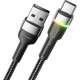 Кабель Essager Colorful LED USB - USB Type-C (M/M), 3A, 2 м Black (EXCT-XCDA01)