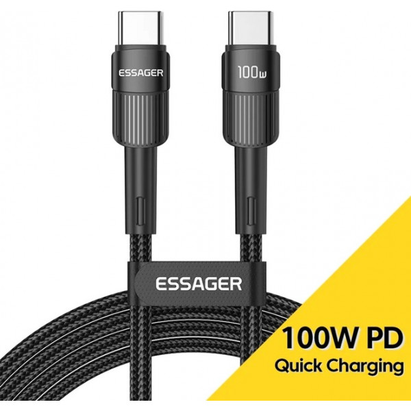 Кабель Essager Star USB Type-C - USB Type-C (M/M), 100W, 2 м Black (EXCTT1-XCA01)