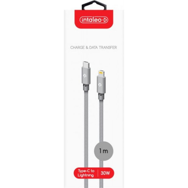 Кабель Intaleo CBGNYTL1 USB Type-C - Lightning (M/M), 30W, 1 м, Grey (1283126559587)