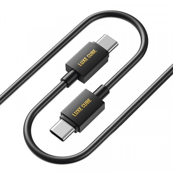 Кабель Luxe Cube USB Type C - USB Type C V 3.0 (M/M), 3 А, 1 м, чорний (8886668698467)
