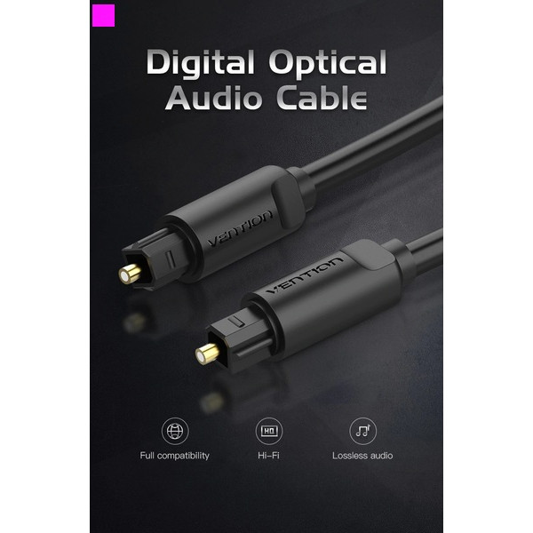 Кабель оптоволоконний Vention Optical Toslink - Toslink (M/M), 3 м, чорний (BAEBI)