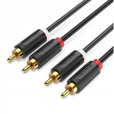 Кабель Vention 2хRCA - 2хRCA (M/M), 3 м, Black (BCMBI)