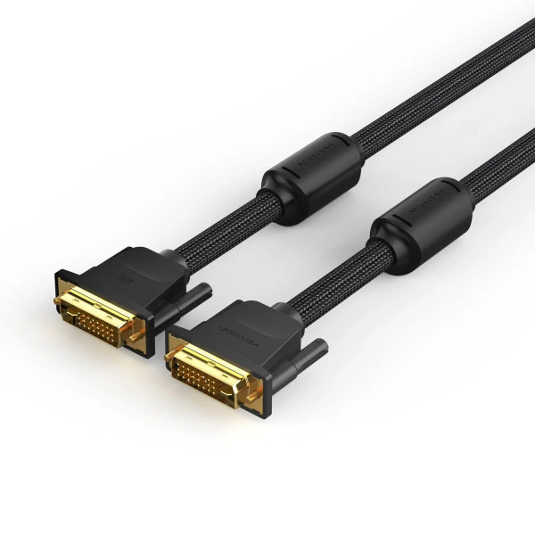 Кабель Vention DVI - DVI (M/M), 8 м, Black (EAEBK)