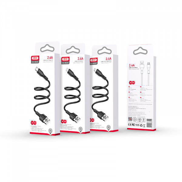 Кабель XO NB230-AC USB - USB Type-C (M/M), 1 м, Black (6920680833443)