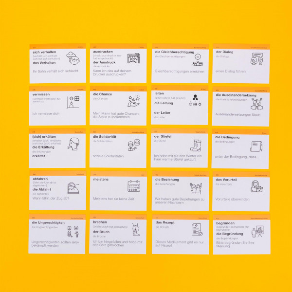 Картки для вивчення німецької мови English Student. Рівень В1.1 - Середній