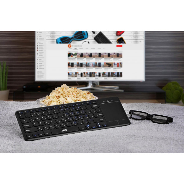 Клавіатура бездротова 2E KT100 WL Ukr Black (2E-KT100WB_UA)
