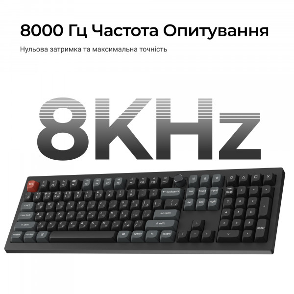 Клавіатура бездротова Keychron V6 Ultra Keychron Red Switch Black RGB (V6U-D1-UA)