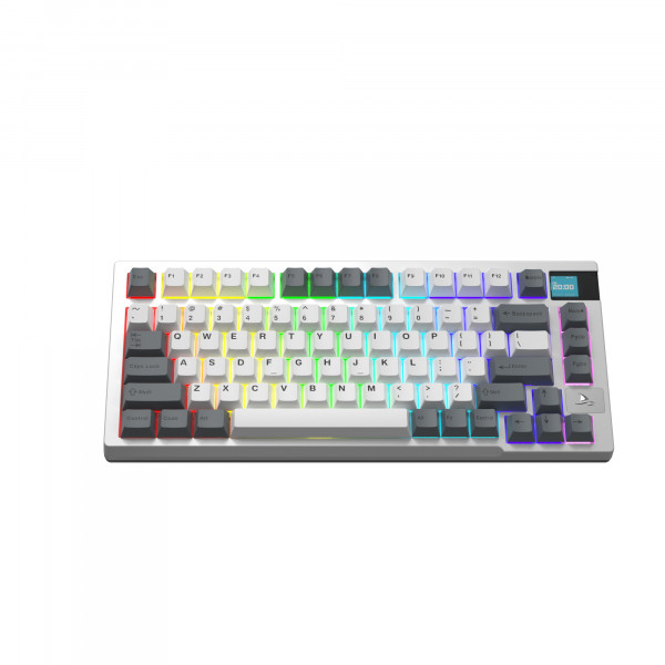 Клавіатура бездротова Motospeed Darmoshark K8 Gateron Silver Pro White-Gray (dmk8wgspro)