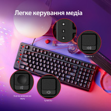 Клавіатура HyperX Eve 1800 USB Black (B7JE0AA)