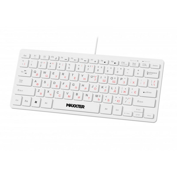 Клавiатура Maxxter KBM-C01W-UA White