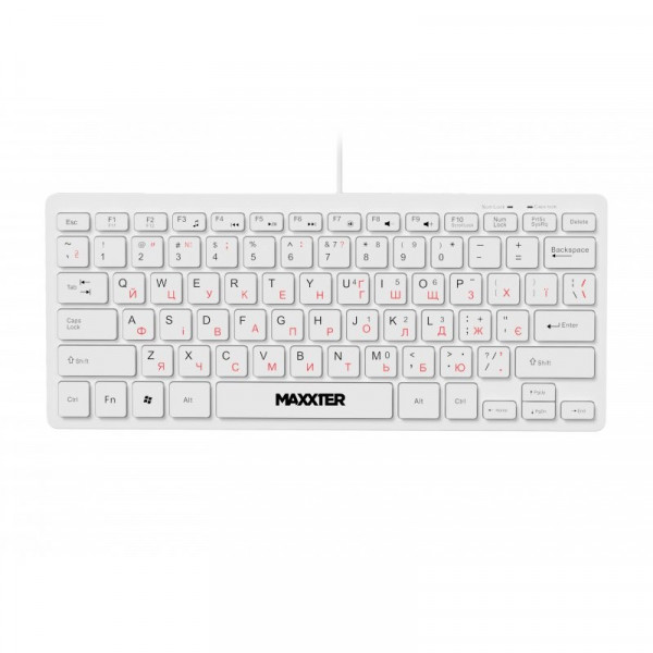 Клавiатура Maxxter KBM-C01W-UA White