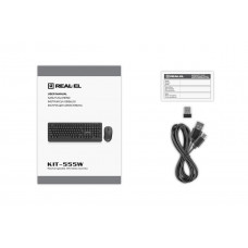 Комплект (клавіатура, миша) бездротовий REAL-EL Kit-555W Black