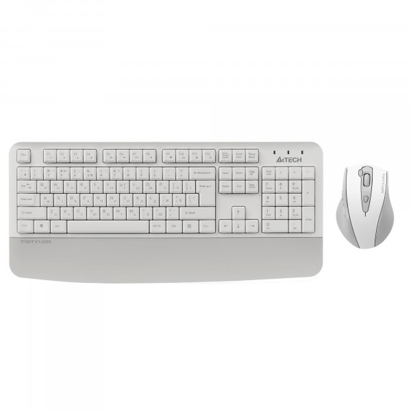 Комплект (клавіатура, мишка) бездротовий A4Tech Fstyler FG2500S Plus White
